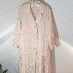 Vintage Quilted Double-Breasted Housecoat